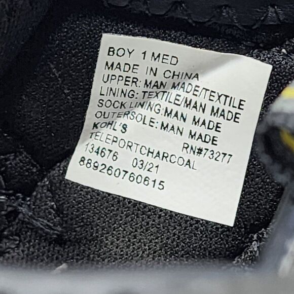 Boys Reinforced Toe Fisherman's Sandal | Size 1 | Adjustable Straps, Gray, Water - Picture 6 of 6